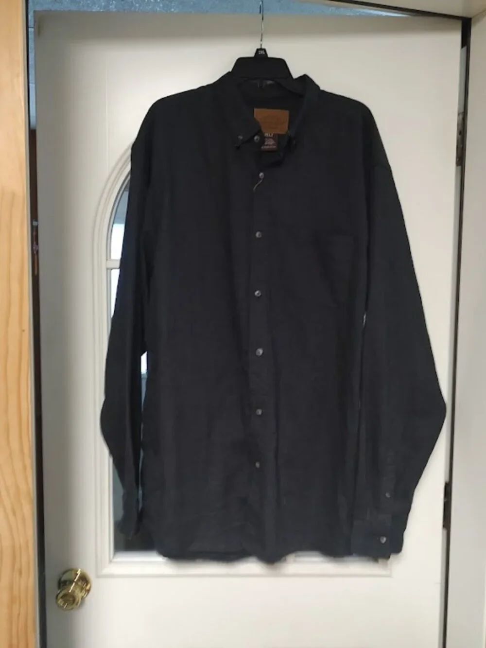 New Mountain Ridge Black Charcoal Long Sleeve Button Down Shirt Men's 2XL Tall